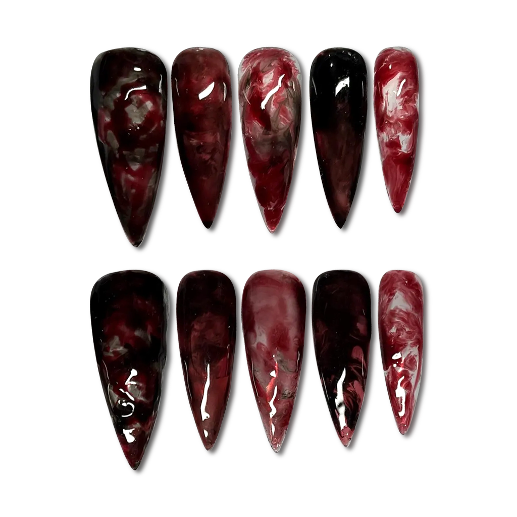 Custom Bloody Halloween Press-On Nails – Gothic Vampire Nail Art | Wynzy Pops Nails™